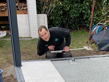 Mauerung an einer Einfahrt